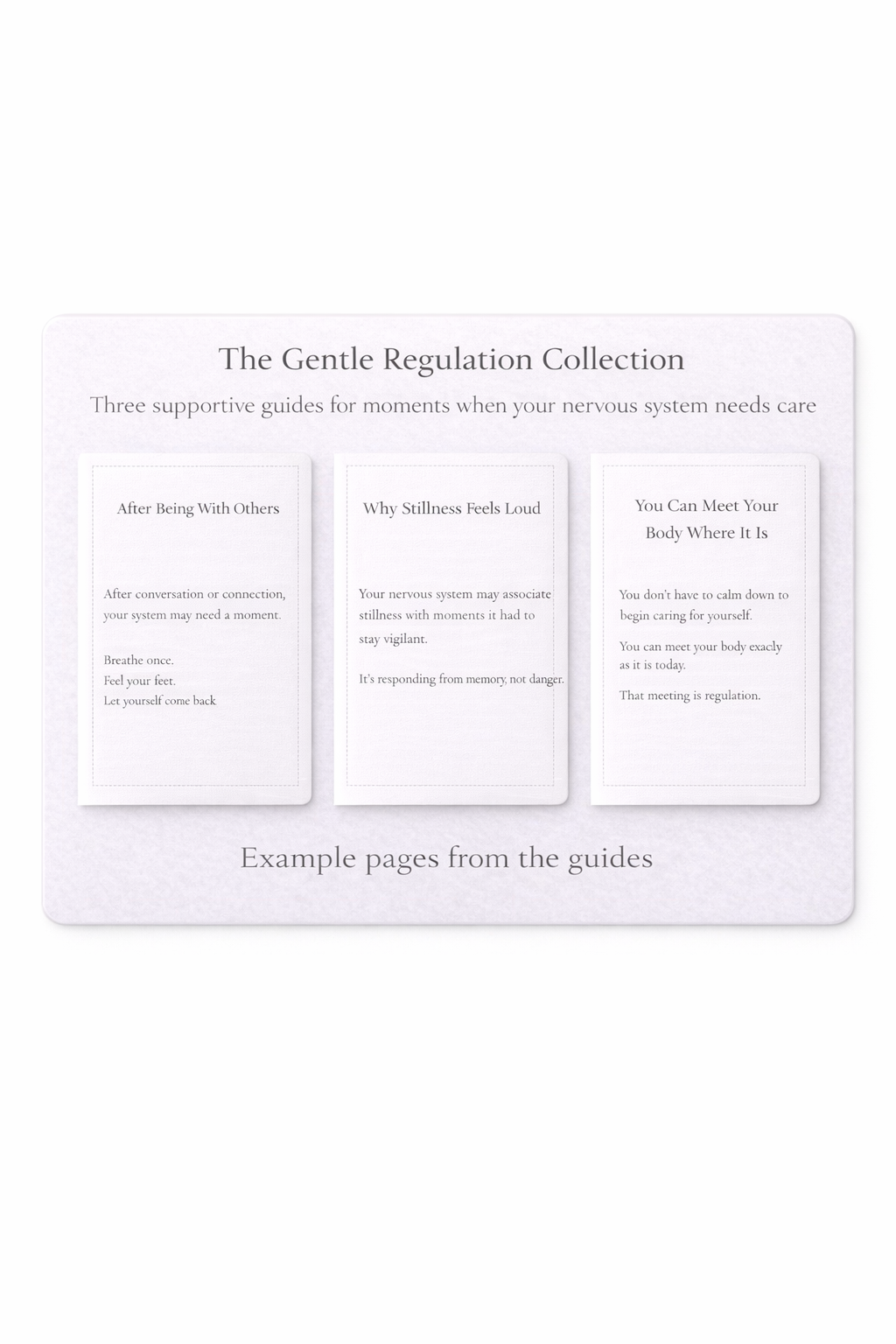 The Gentle Regulation Collection - Three Focused Guides for Everyday Nervous System Support