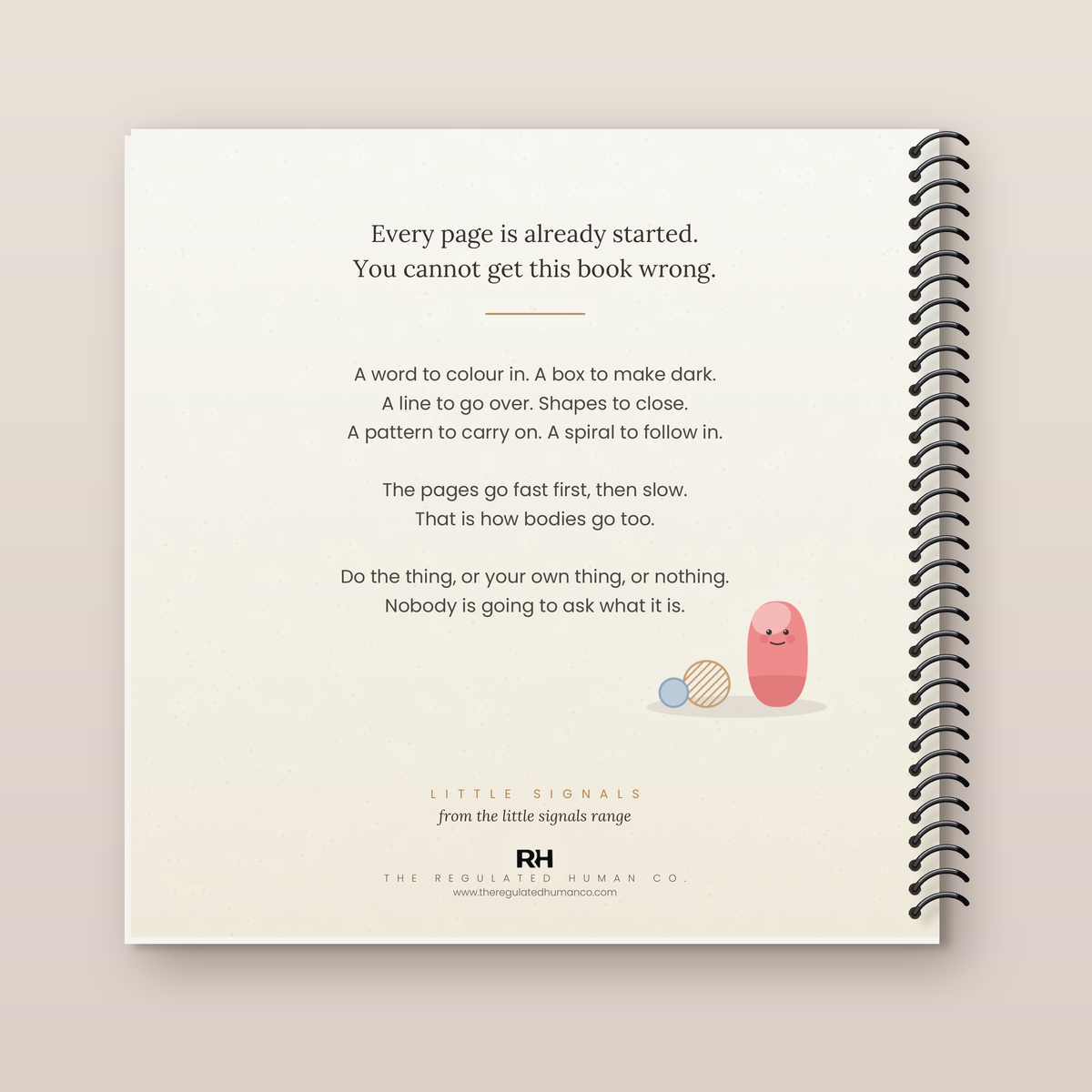 Little Signals: Doodle spiral-bound edition: back cover. A Little Signals book for children.