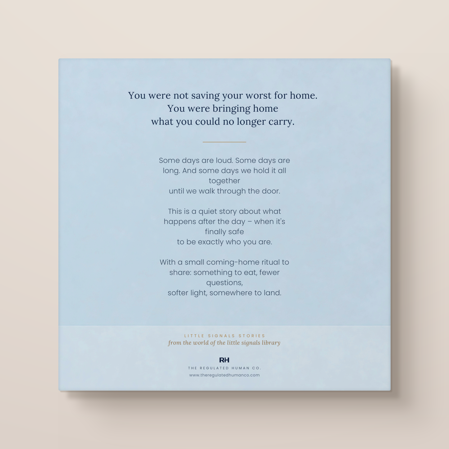 After the Day - A Little Story for Children Who Hold It Together Until They Get Home