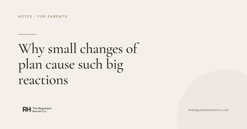Why Small Changes of Plan Cause Such Big Reactions