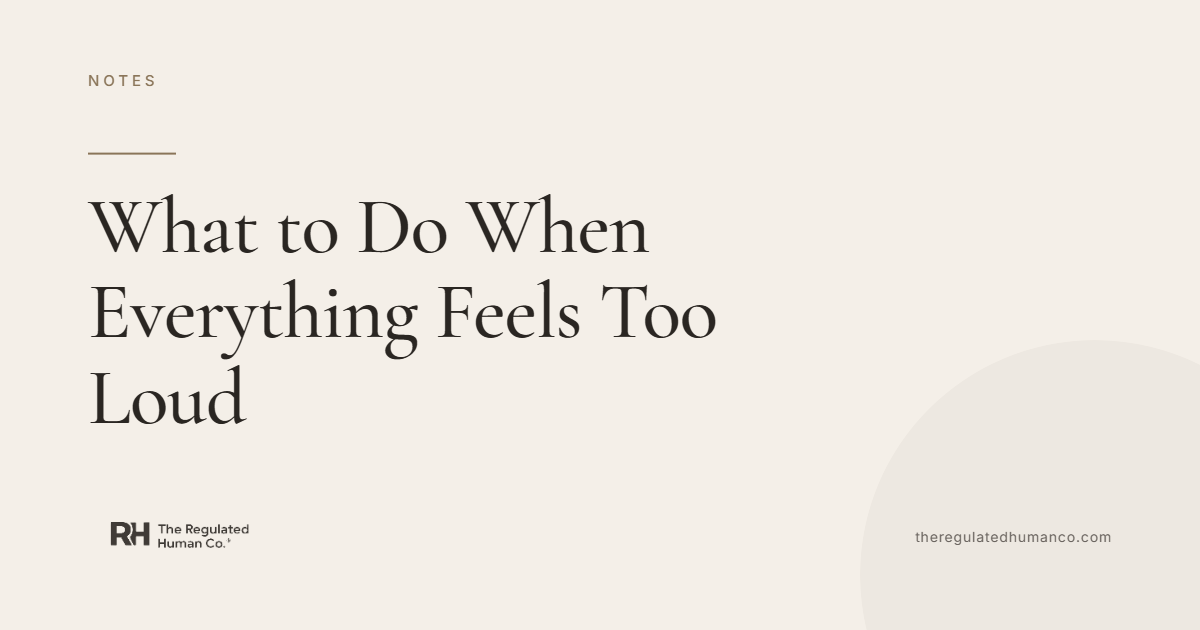 What to Do When Everything Feels Too Loud