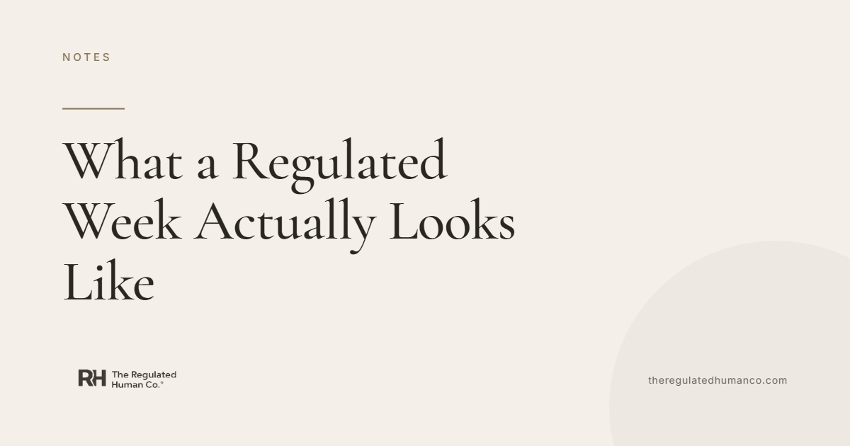 What a Regulated Week Actually Looks Like