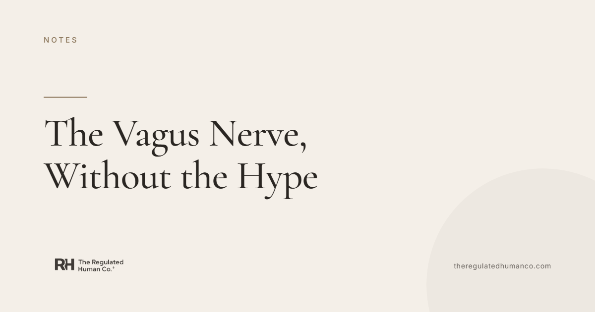 The Vagus Nerve, Without the Hype