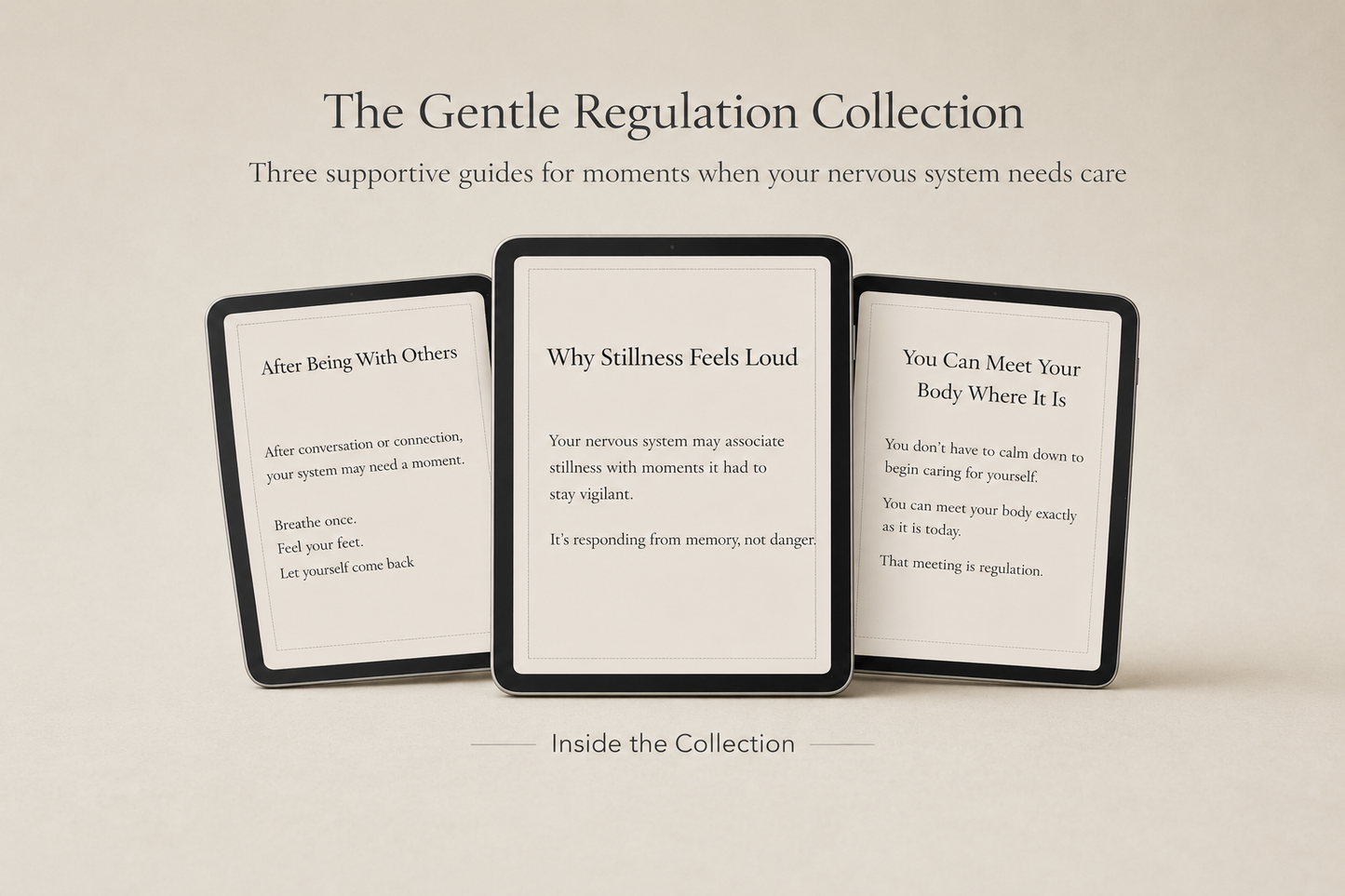 The Gentle Regulation Collection - Three Focused Guides for Everyday Nervous System Support