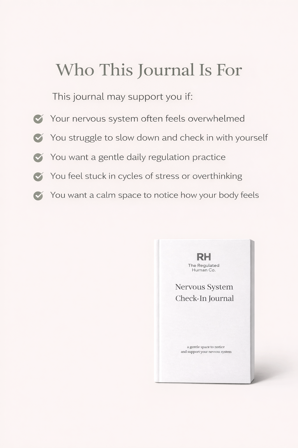 The Nervous System Check-In Journal - A Structured Daily Practice for Regulation (Paperback + Bonus Download)