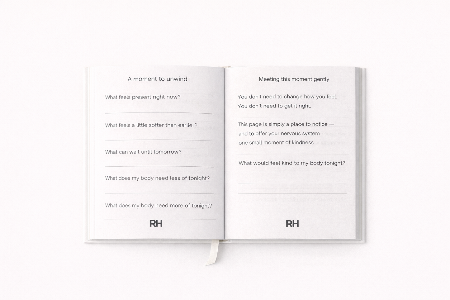 Open book with text on a white background