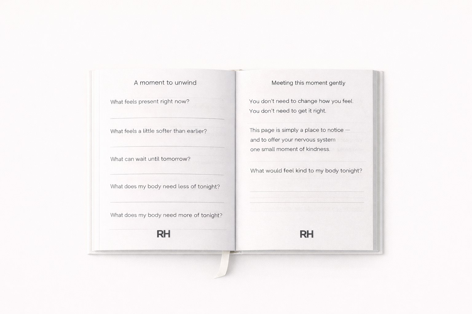 Open book with text on a white background