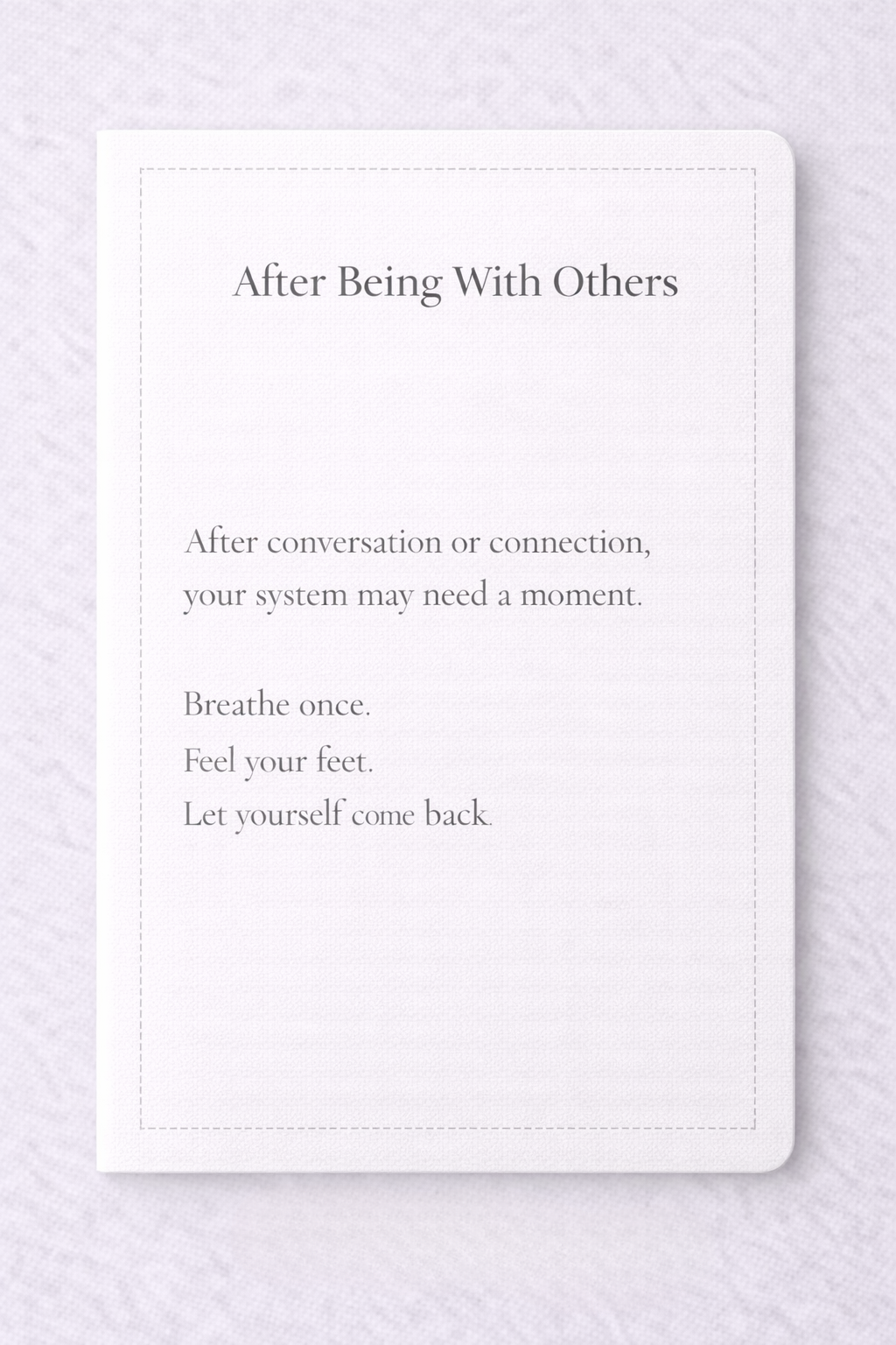 Small Pauses - Brief Regulation Resets for Everyday Life