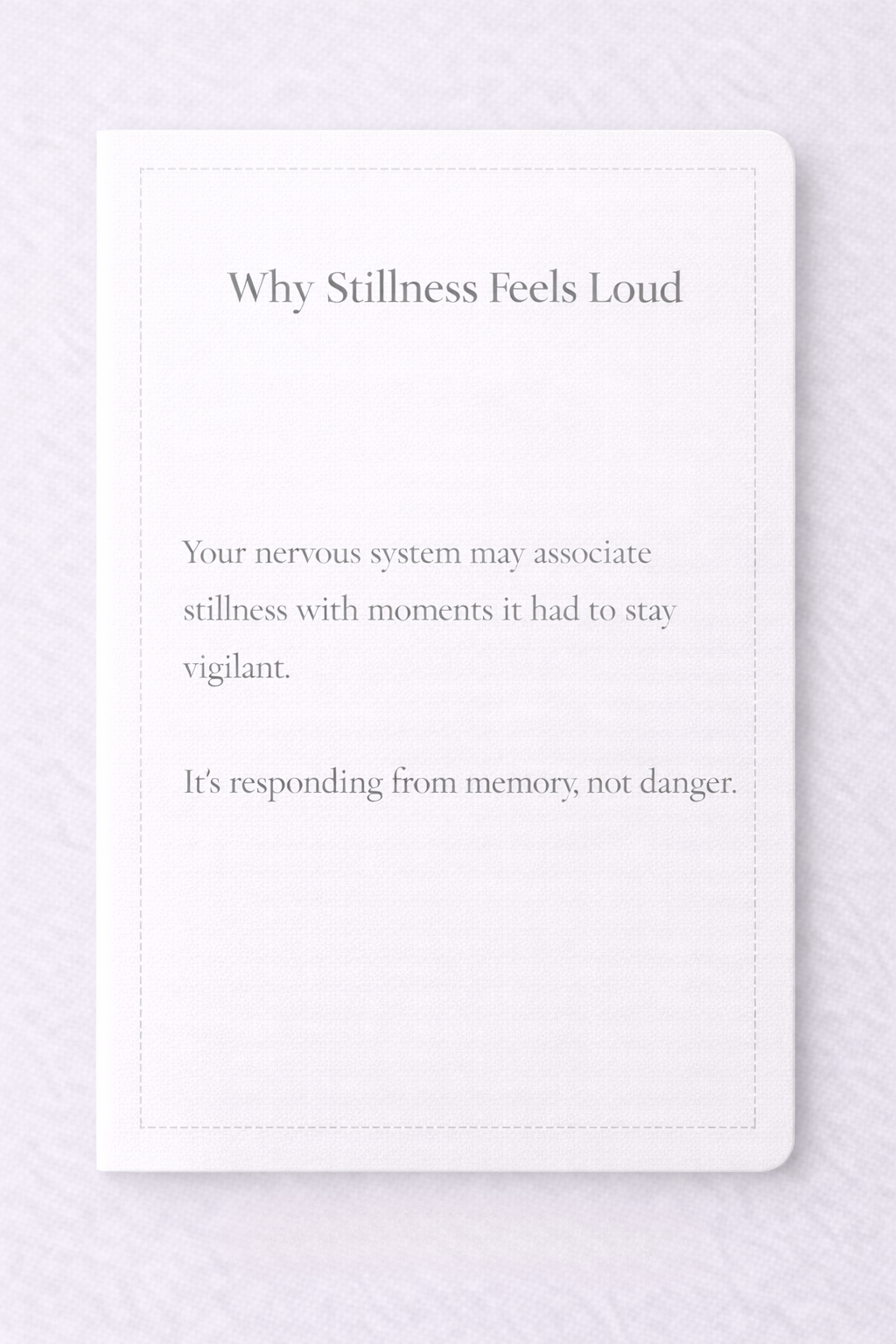 When Rest Feels Hard - Understanding Why Your Nervous System Resists Rest