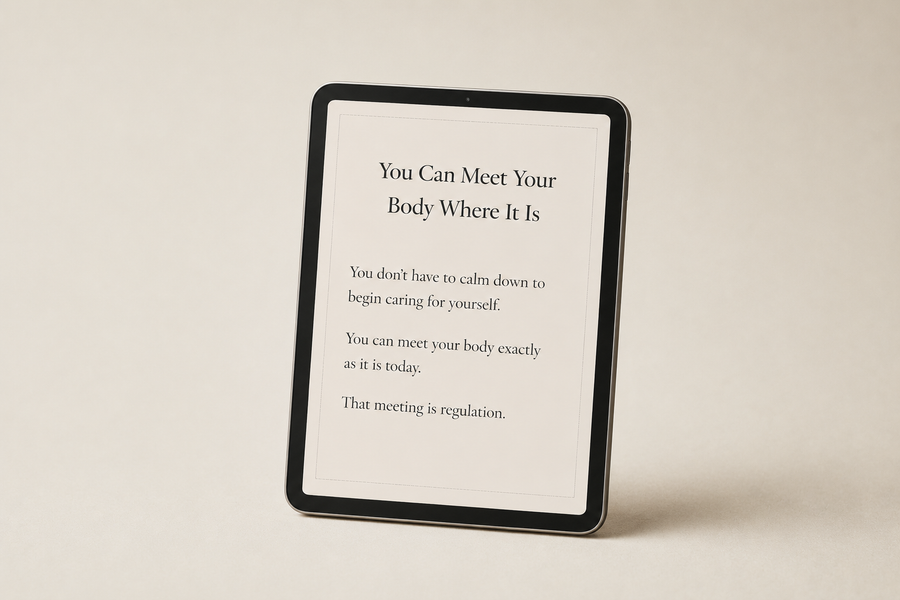 You can meet your body where it is.