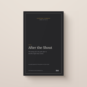 After the Shout: The losing of it, the guilt after it, and the repair that counts