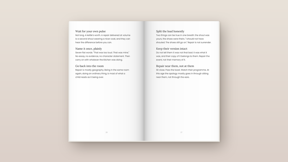 After the Shout: inside pages. Everyday Signals, ages 8 to 12.