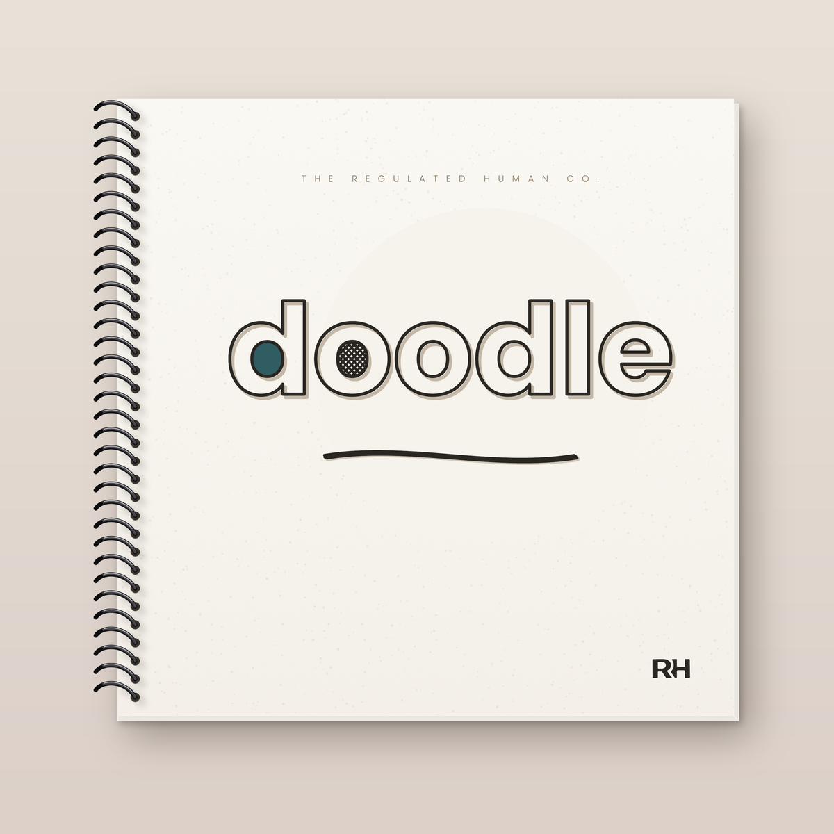 Doodle spiral-bound edition: front cover. A doodle book for grown-ups from The Regulated Human Co.