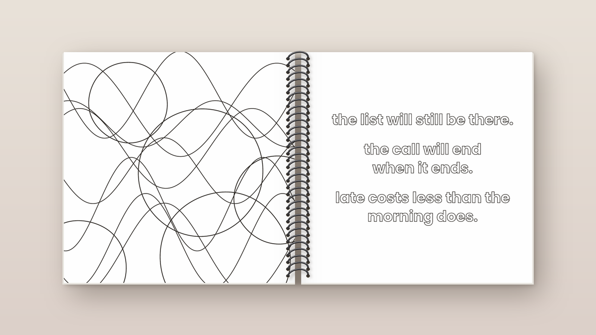 Doodle spiral-bound edition: inside pages. A doodle book for grown-ups from The Regulated Human Co.