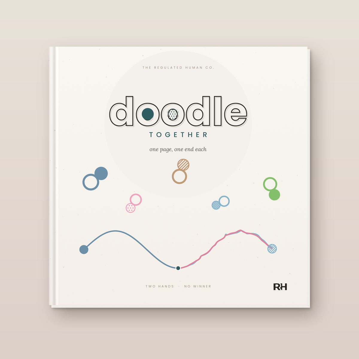 Doodle Together paperback: front cover. A doodle book for a grown-up and a child.