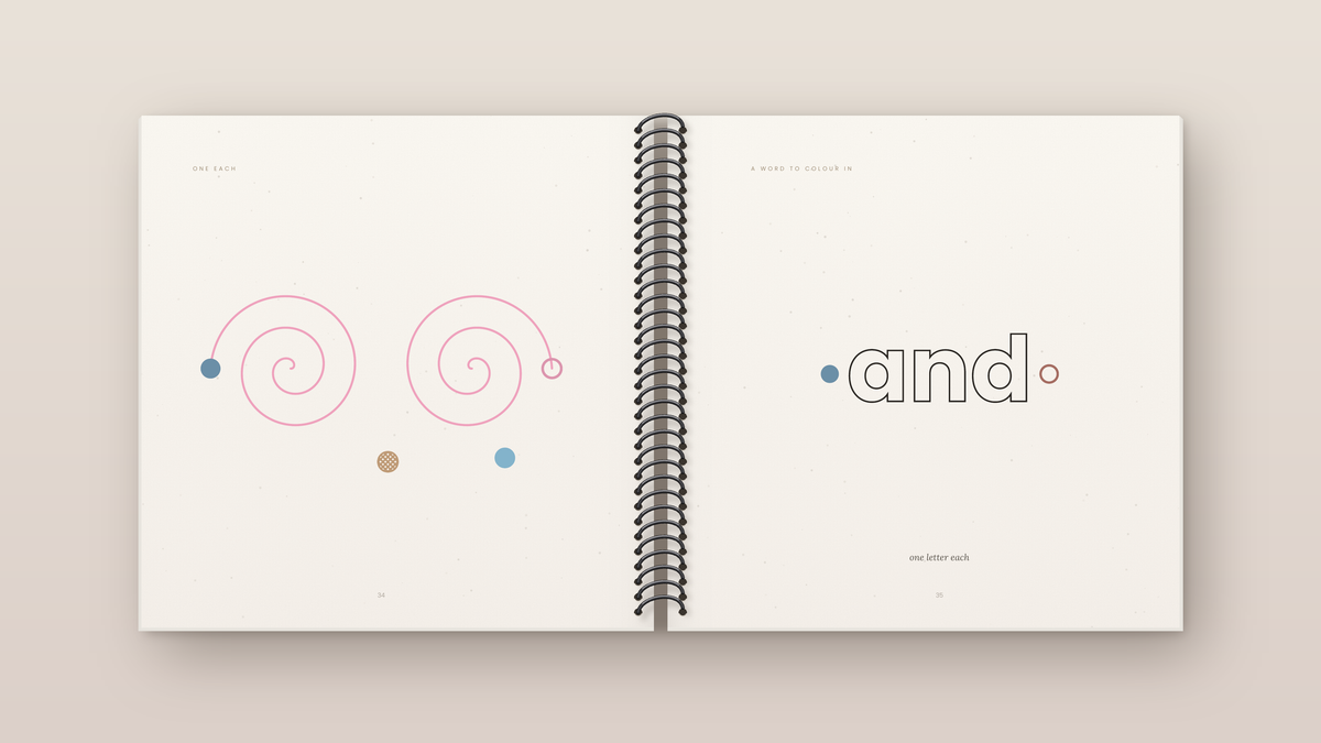 Doodle Together spiral-bound edition: inside pages. A doodle book for a grown-up and a child.