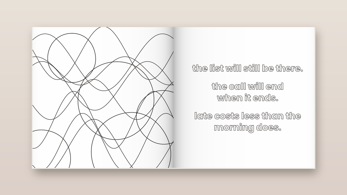 Doodle paperback: inside pages. A doodle book for grown-ups from The Regulated Human Co.