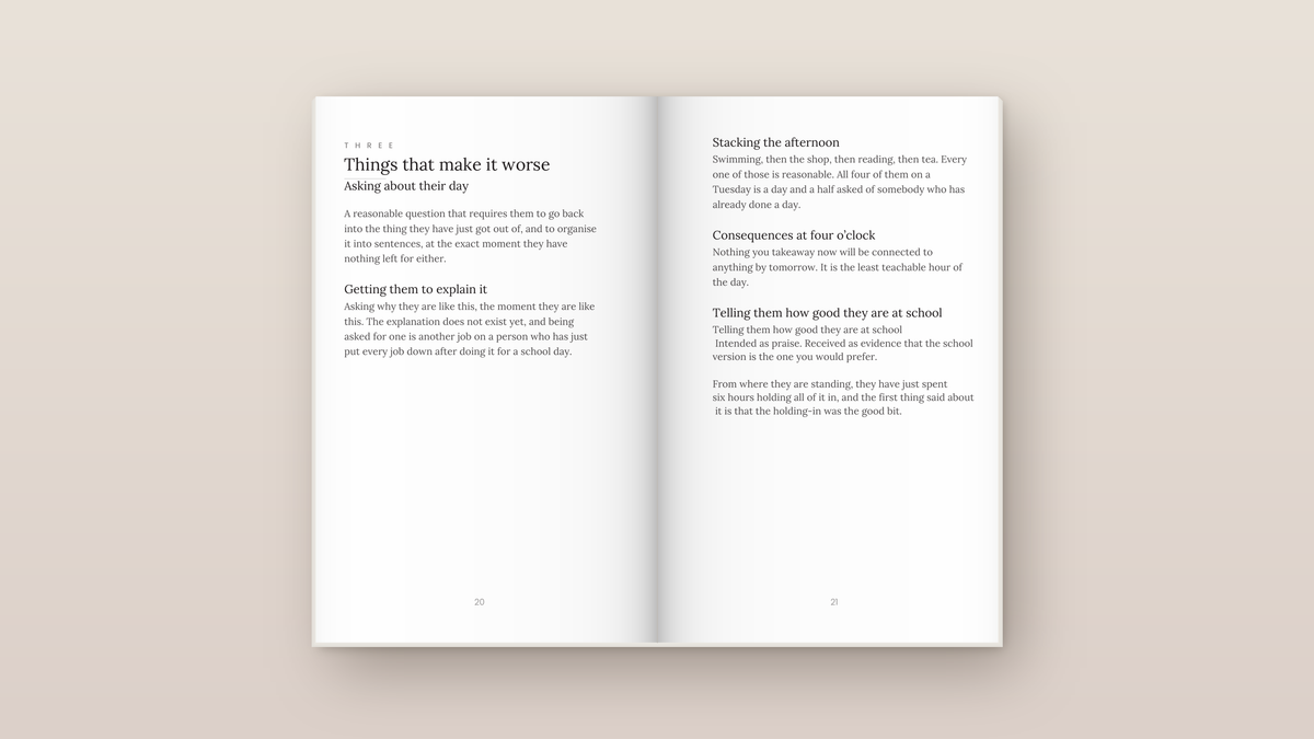 Fine at School, Falling Apart at Home: inside pages. Everyday Signals, ages 2 to 8.
