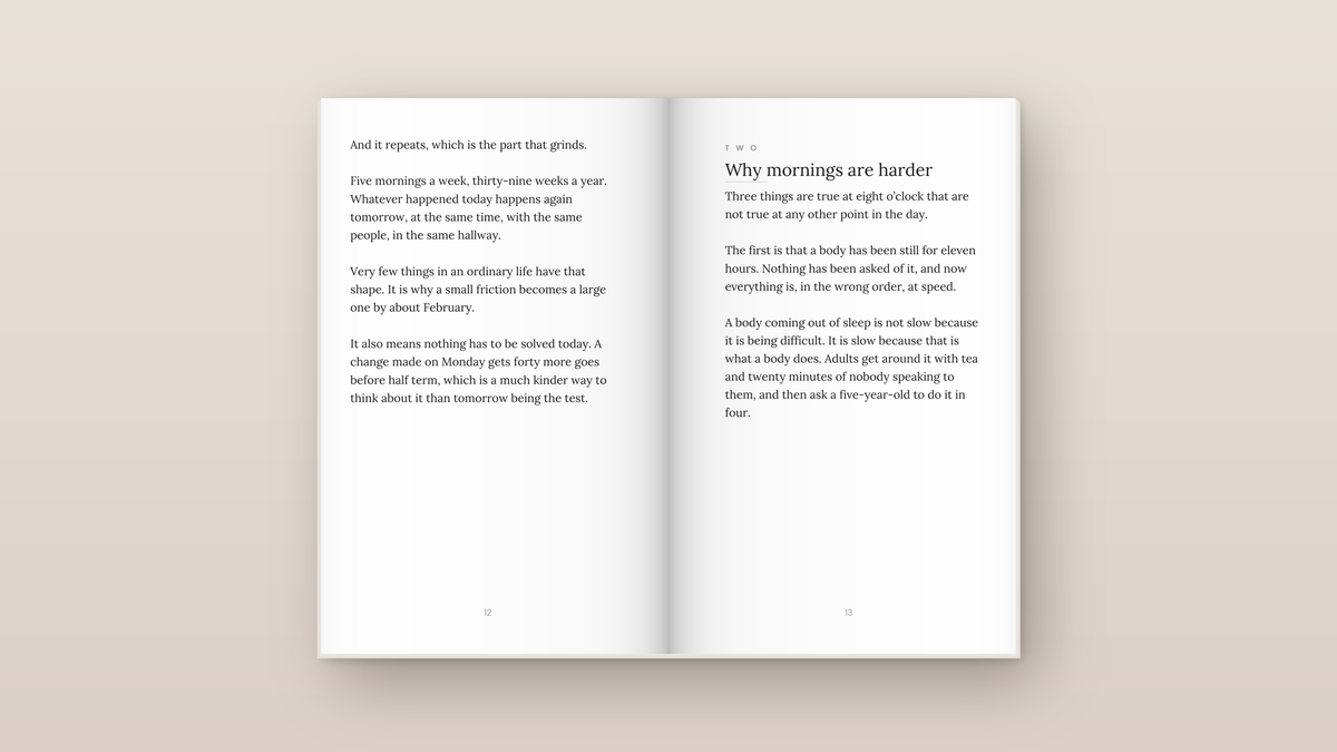 Getting Out the Door: inside pages. Everyday Signals, ages 2 to 8.