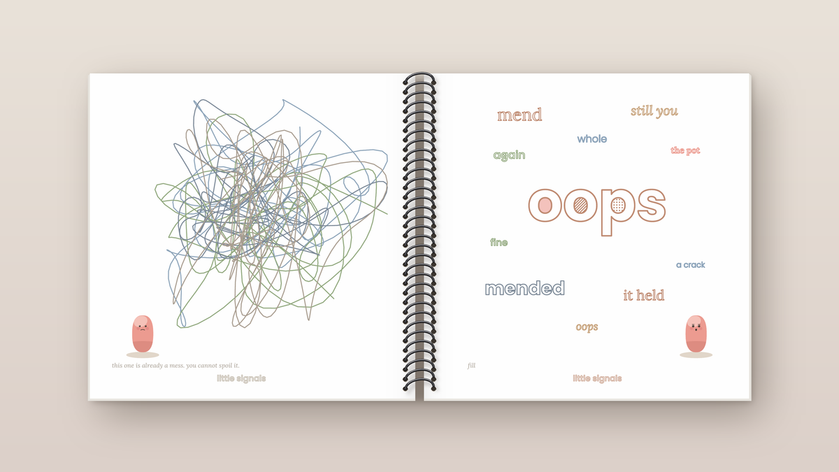 Little Signals: Doodle spiral-bound edition: inside pages. A Little Signals book for children.