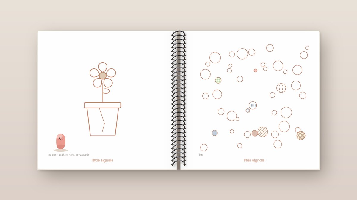 Little Signals: Doodle spiral-bound edition: inside pages. A Little Signals book for children.
