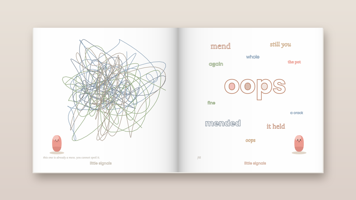 Little Signals: Doodle paperback: inside pages. A Little Signals book for children.