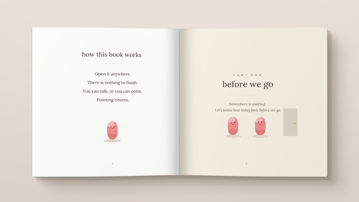 Out and About: inside pages. A Little Signals book for children.