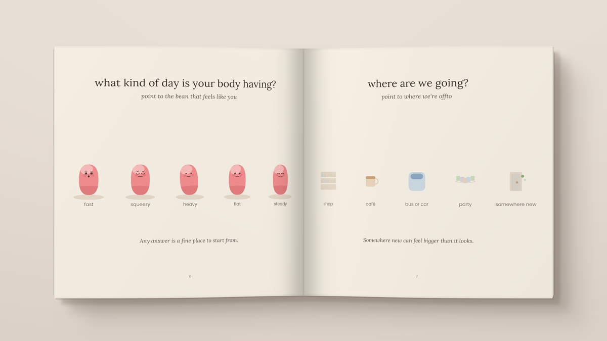Out and About: inside pages. A Little Signals book for children.