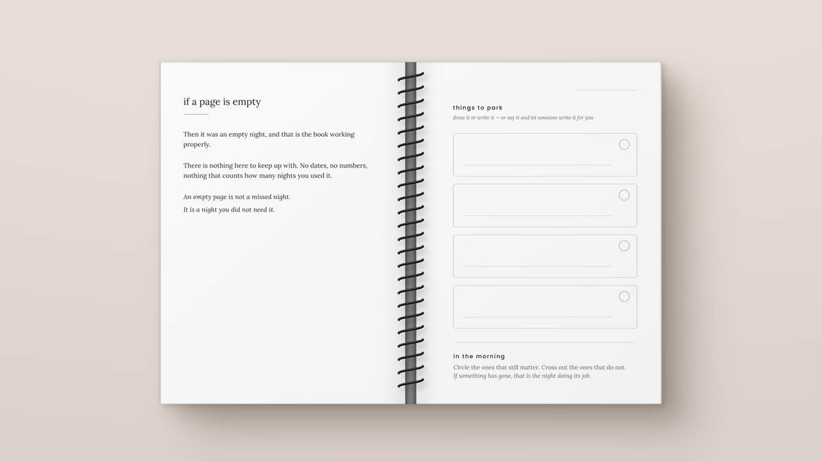 Little Signals: Park It — A Bedtime Pad for the Things You Don't Want to Forget
