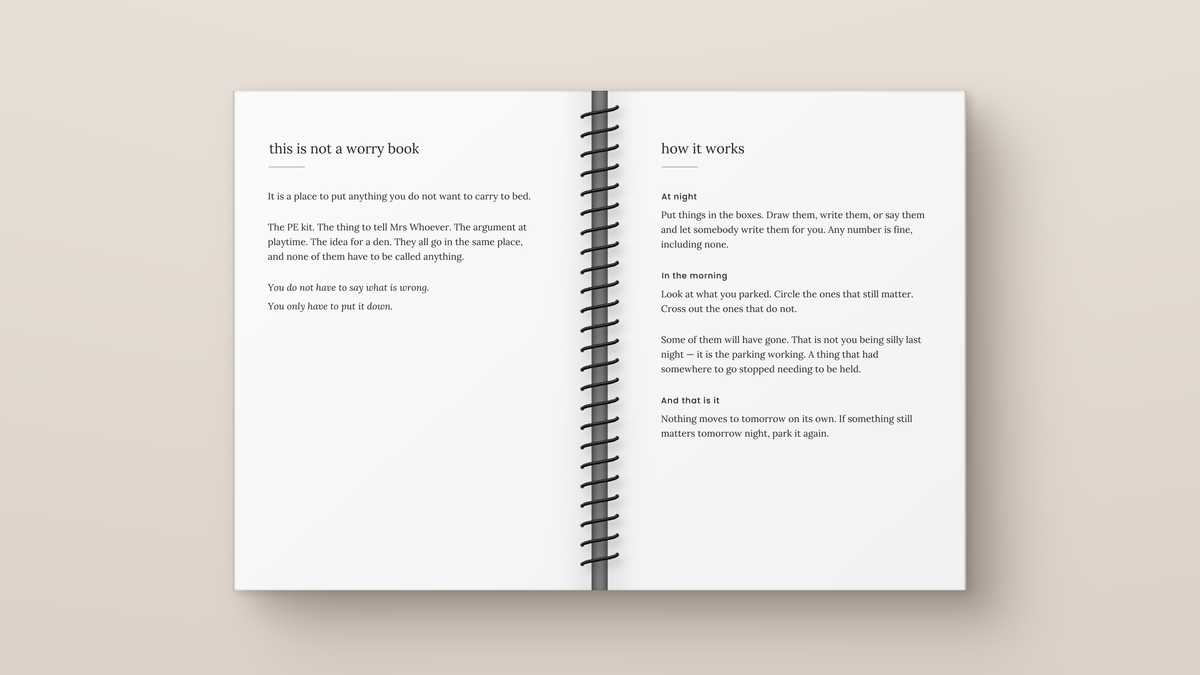 Little Signals: Park It — A Bedtime Pad for the Things You Don't Want to Forget