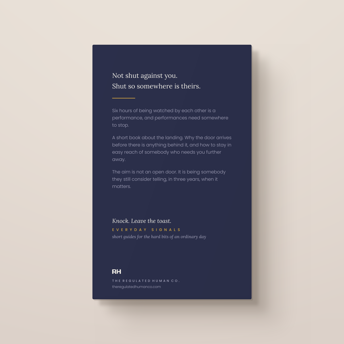 The Door Is Shut: back cover. Everyday Signals, ages 8 to 12.