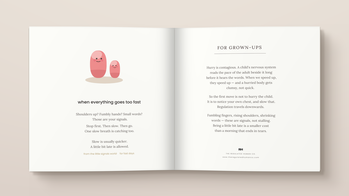 The Hurry: inside pages. A Little Signals story for children.