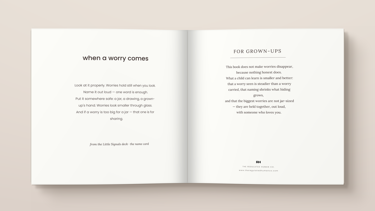 The Worry Jar: inside pages. A Little Signals story for children.