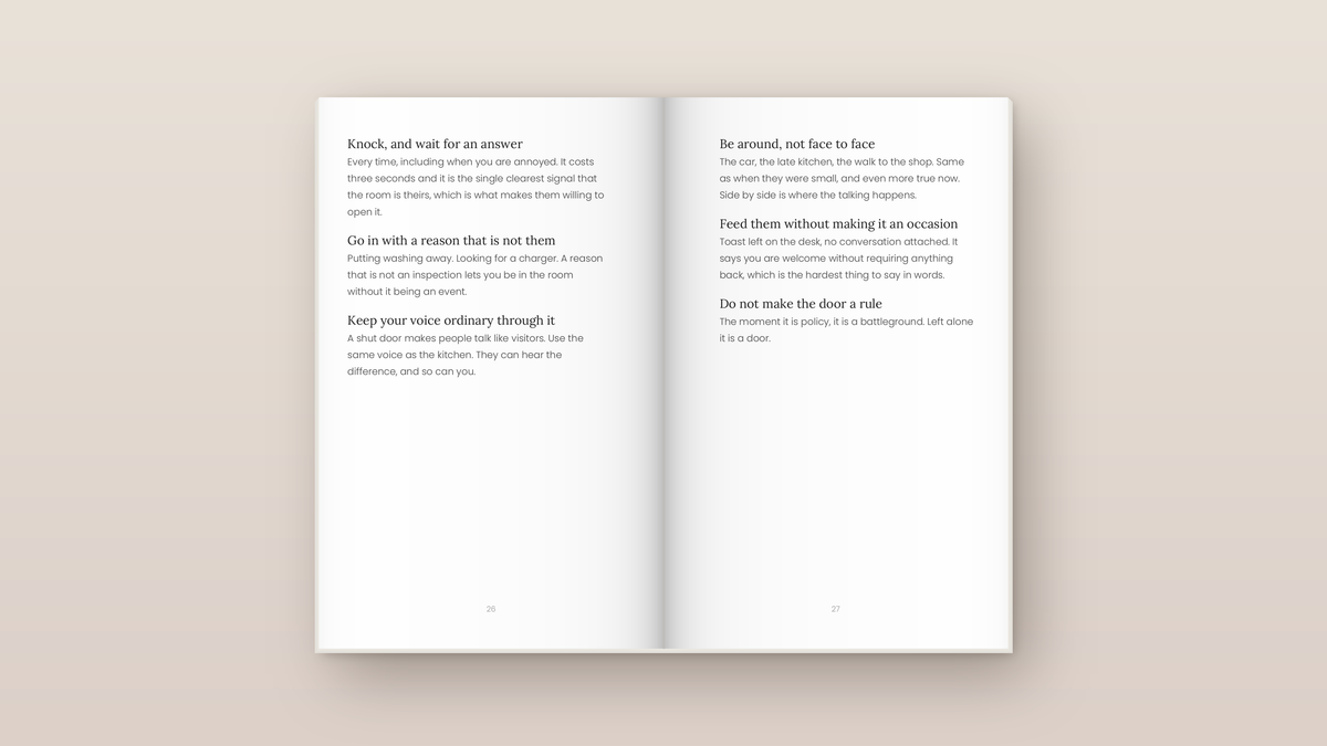 The Door Is Shut: inside pages. Everyday Signals, ages 8 to 12.