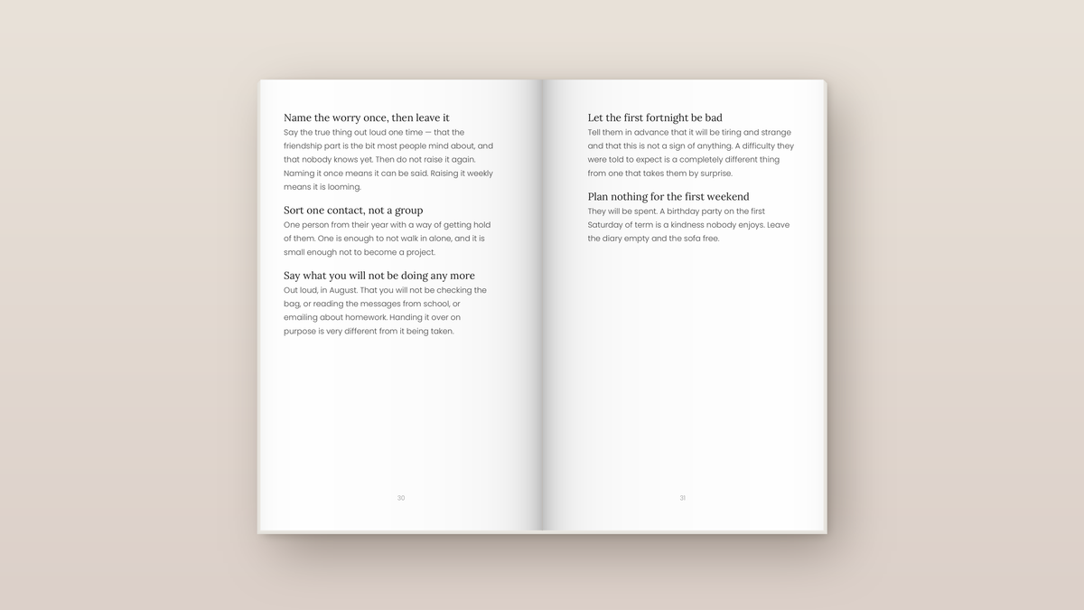 The Summer Before Secondary: inside pages. Everyday Signals, ages 8 to 12.
