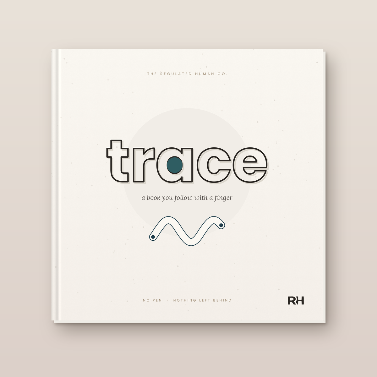 Trace paperback: front cover. A finger-tracing book from The Regulated Human Co.