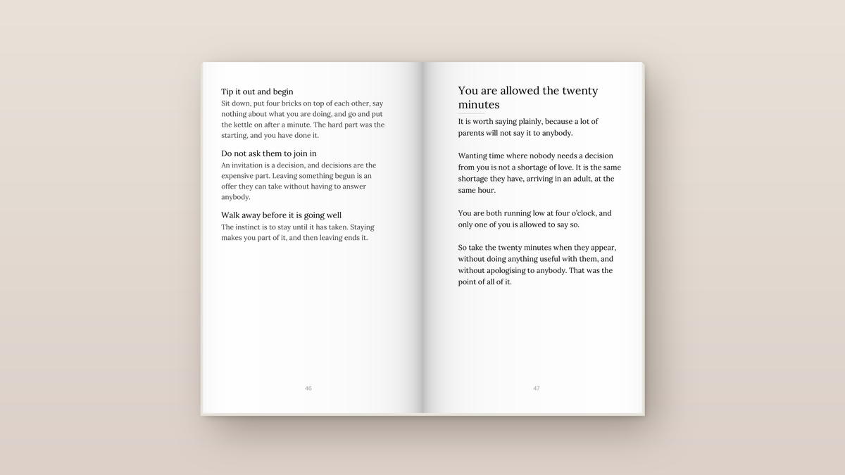 Why Won't They Play On Their Own?: inside pages. Everyday Signals, ages 2 to 8.